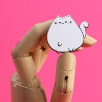 Значки деревянные, неразлучники &laquo;Мир Дружба Жвачка&raquo;, 2 шт., 8 х 12 см.