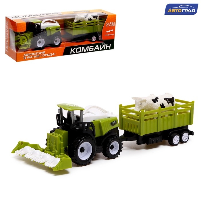 Комбайн инерционный &laquo;Фермер&raquo;, с прицепом