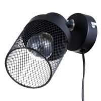 Бра с переключателем на проводе "Камелия" Е14 40Вт черный 17х11х17см Бра с переключателем на проводе "Камелия" Е14 40Вт черный 17х11х17см