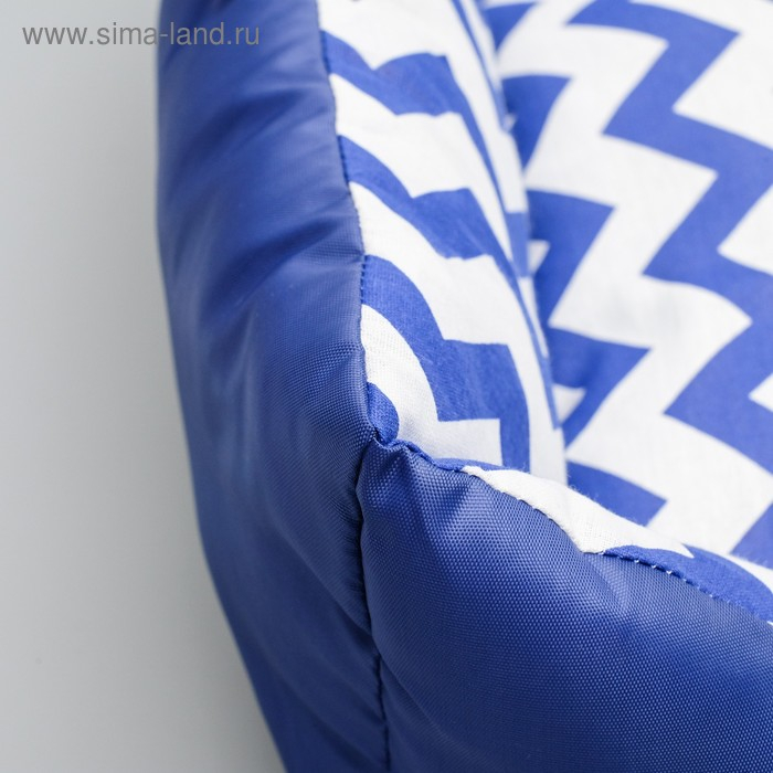 Лежанка "Зиг-заг", 55 х 45 х 15 см, синяя