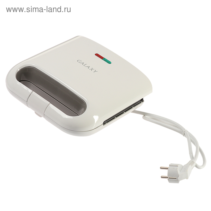 Сэндвичница Galaxy GL 2962, 800 Вт, антипригарное покрытие, белая Сэндвичница Galaxy GL 2962, 800 Вт, антипригарное покрытие, белая
