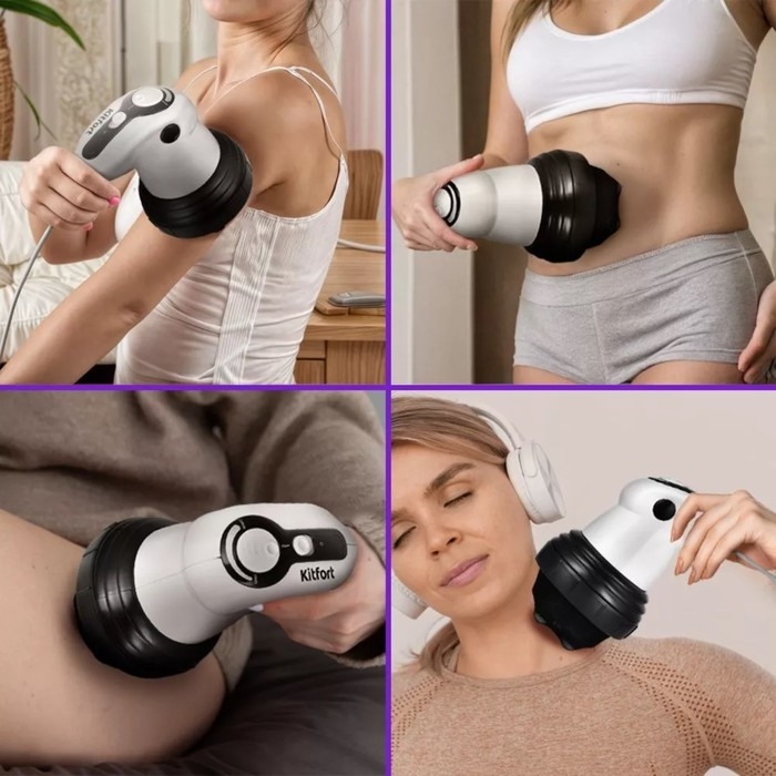 Массажёр для тела Kitfort КТ-2978, электрический, ротационный, 25 Вт, 4 насадки, белый Массажёр для тела Kitfort КТ-2978, электрический, ротационный, 25 Вт, 4 насадки, белый