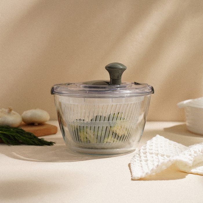 Центрифуга для сушки зелени SL Home &laquo;Оливковая роща&raquo;, 5 л, стекло, цвет оливковый