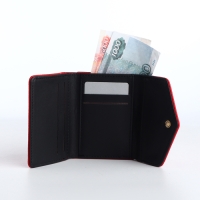 Кошелёк женский на кнопке, цвет красный