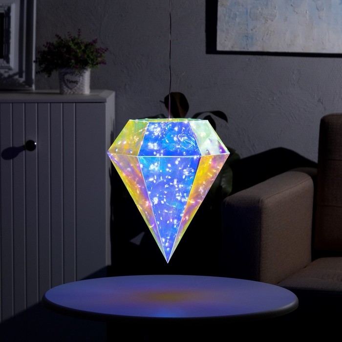 Светодиодная фигура &laquo;Бриллиант&raquo; 25 &times; 30 &times; 25 см, пластик, 220 В, свечение белое