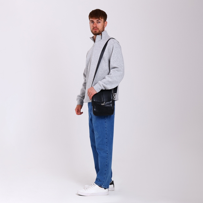 Сумка мужская Goran Tomp, искусственная кожа, цвет чёрный Сумка мужская Goran Tomp, искусственная кожа, цвет чёрный