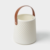 Ваза для цветов LaDо́m &laquo;Ведёрко&raquo;, 1,8 л, 15&times;14,5&times;12,5 см, цвет белый