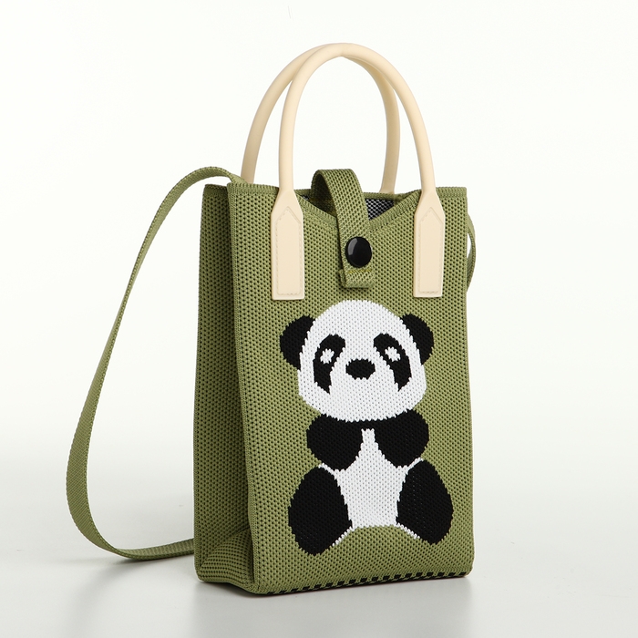 Сумка на кнопке &laquo;Выбражулька&raquo;, цвет зелёный