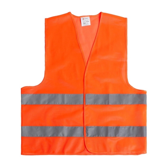 Жилет сигнальный, светоотражающий, оранжевый, 2 класс, размер 68&times;55 см, 60г/м2