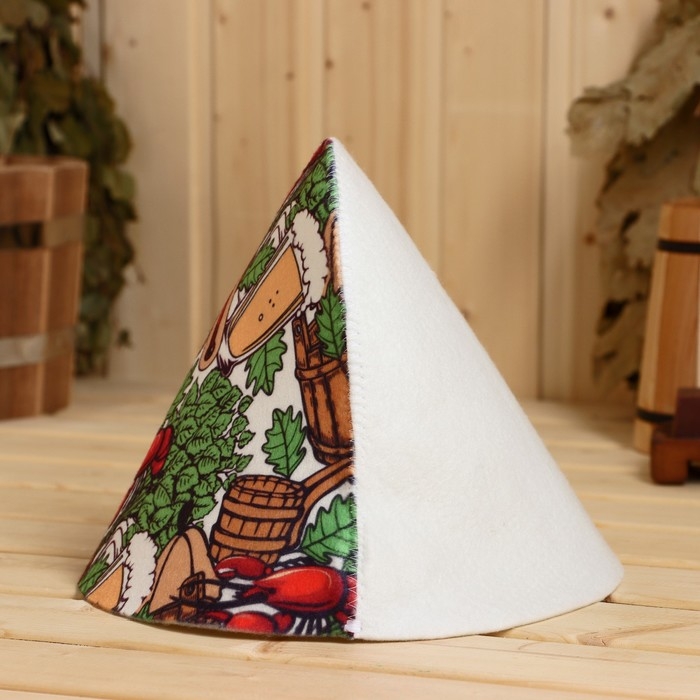 Шапка для бани Шапка для бани "Банная живопись" принт