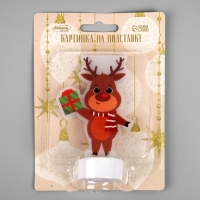 Световая картинка на подставке &laquo;Оленёнок&raquo; 11 см, батарейки, свечение тёплое белое