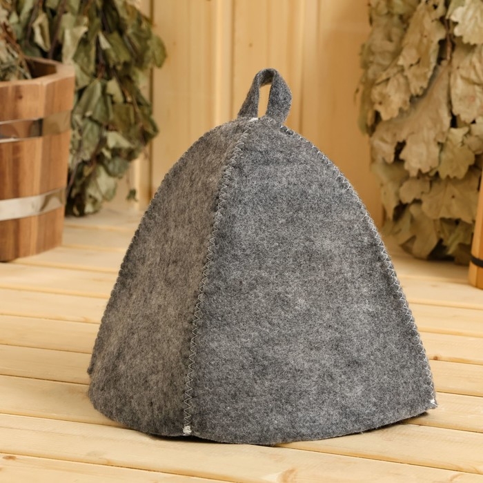 Шапка для бани Шапка для бани "Классическая" темная,