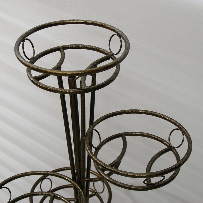 Подставка для цветов, напольная, на 4 горшка, d = 17 см, бронзовая, &laquo;Консул&raquo;