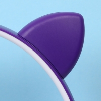 Наушники светящиеся ушки, беспроводные &laquo;Аниме&raquo;,сиреневые W-02