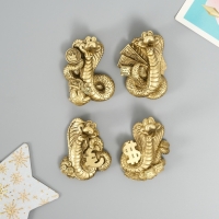 Магнит полистоун "Денежная змейка" бронза МИКС 5х2х7 см Магнит полистоун "Денежная змейка" бронза МИКС 5х2х7 см