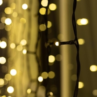 Гирлянда &laquo;Занавес&raquo; 2 &times; 3 м, IP44, УМС, тёмная нить, 760 SMD-LED, свечение тёплое белое, 220 В