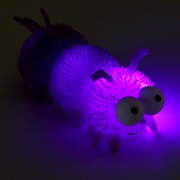 Мяч детский резиновый ёжка световой &laquo;Гусеница&raquo;, цвета МИКС , в шоубоксе