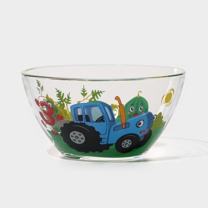 Салатник &laquo;Синий трактор. Цифры&raquo;, 500 мл, d=13 см, h=6,7 см, стекло