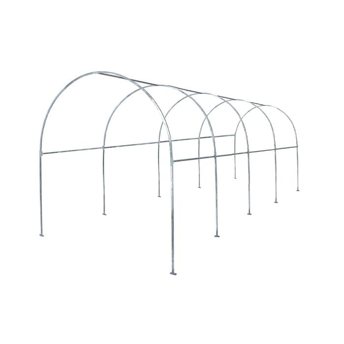 Теплица &laquo;МегаЦинк&raquo;, 6 &times; 2 &times; 2 м, оцинкованный профиль 20 &times; 20 мм, чехол из спанбонда 80 г/м&sup2;