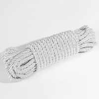 Шнур витой, d = 8 мм, 10 ± 1 м, цвет серебряный Шнур витой, d = 8 мм, 10 ± 1 м, цвет серебряный