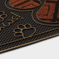 Коврик придверный Доляна &laquo;Лапка&raquo;, цвет МИКС