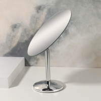 Зеркало настольное &laquo;Овал&raquo;, зеркальная поверхность 14,5 &times; 19,5 см, цвет серебристый