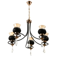 Люстра "Лира" 5хЕ27 40Вт черный 60х60х85 см BayerLux Люстра "Лира" 5хЕ27 40Вт черный 60х60х85 см BayerLux