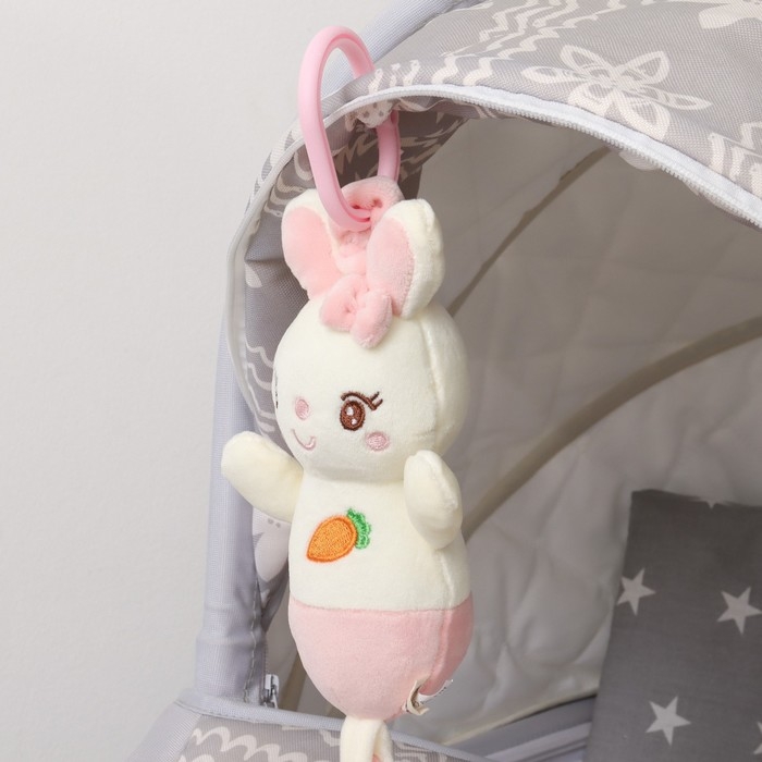 Подвеска с вибрацией &laquo;Милая зайка&raquo;, прорезыватель, на кроватку, коляску, Крошка Я