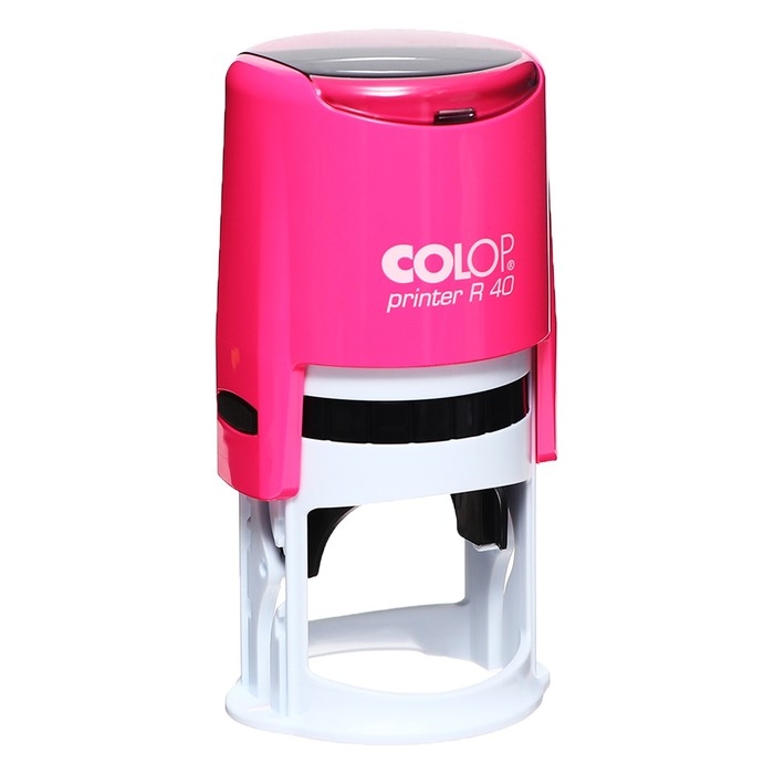 Оснастка для круглой печати автоматическая COLOP Printer R40, диаметр 41.5 мм, с крышкой, корпус розовый неон