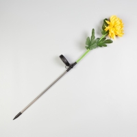 Садовый светильник на солнечной батарее &laquo;Хризантема жёлтая&raquo;, 75 см, 1 LED, свечение белое