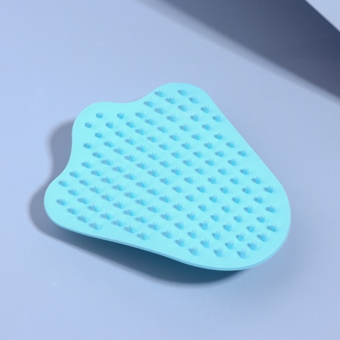 Массажёр - щётка, антицеллюлитный, 14 &times; 12 &times; 3,5 см, цвет голубой