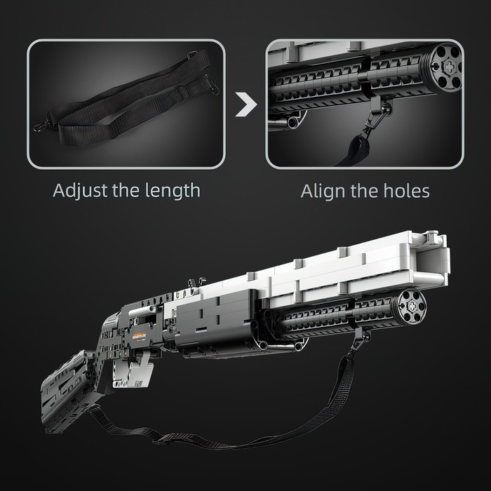 Конструктор &laquo;Техно. Дробовик&raquo;, 2 варианта сборки, 880 деталей