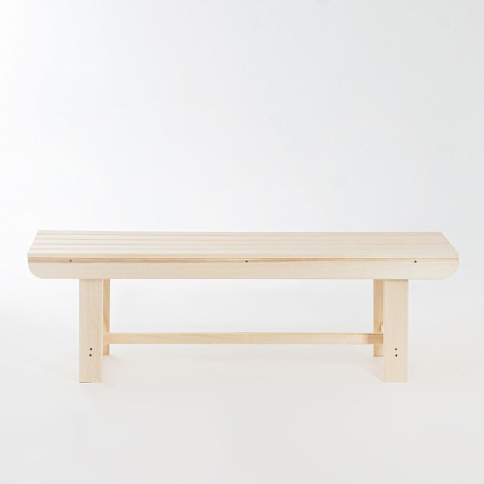 Лавка деревяная из наличника липы "Добропаровъ" 140х40х43.5 см, для бани, нагрузка до 160 кг