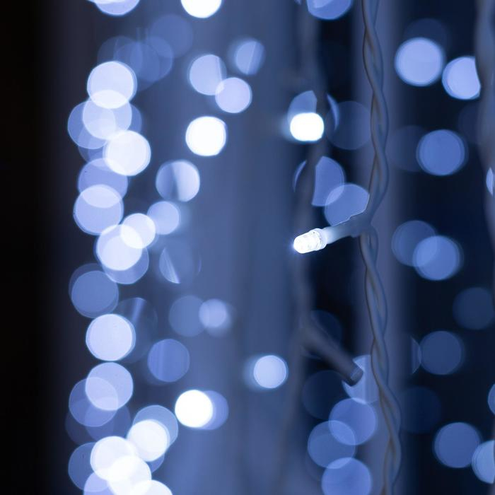 Гирлянда «Занавес» 2 × 6 м, IP44, УМС, белая нить, 1440 LED, свечение белое, 220 В Гирлянда «Занавес» 2 × 6 м, IP44, УМС, белая нить, 1440 LED, свечение белое, 220 В