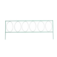 Ограждение декоративное, 60 &times; 810 см, 5 секций, металл, зелёное, &laquo;Садовый большой&raquo;