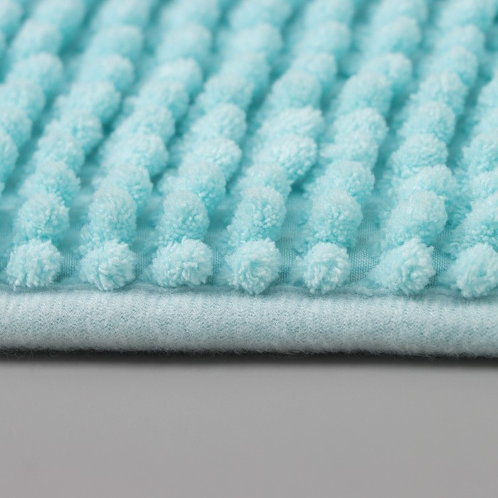 Коврик для дома Доляна &laquo;Букли&raquo;, 50&times;80 см, цвет голубой