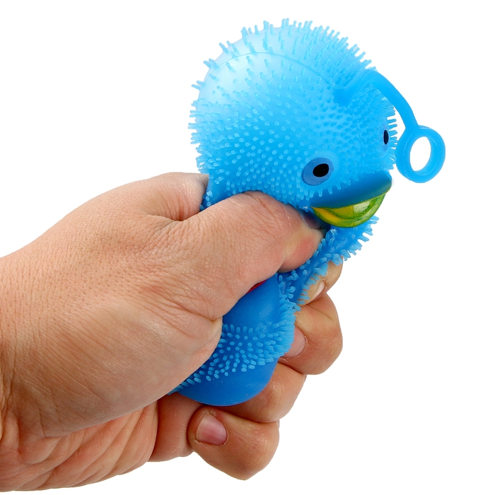 Мяч детский резиновый ёжка световой &laquo;Утята&raquo;, цвета МИКС , в шоубоксе