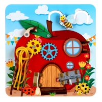 Развивающая доска «Бизи-Яблоко» Развивающая доска «Бизи-Яблоко»