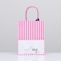 Новый год. Пакет подарочный крафтовый "Зима время чудес" 18 х 22,3 х 10 см