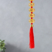 Подвеска пластик, текстиль колокольчик "Пять китайских фонариков" 43 см Подвеска пластик, текстиль колокольчик "Пять китайских фонариков" 43 см