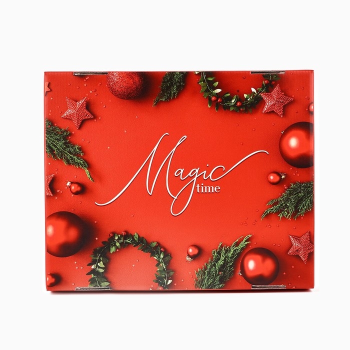 Коробка подарочная новогодняя складная &laquo;Magic time&raquo;, 30 х 24.5 х 15 см, Новый год