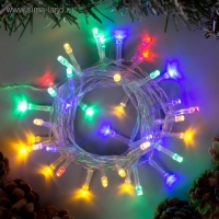 Гирлянда &laquo;Нить&raquo; 4 м, IP20, прозрачная нить, 40 LED, 2 режима, батарейки AAх3 (нет в комплекте), свечение мульти