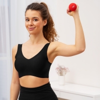 Гантель неопреновая ONLYTOP, 1,5 кг, цвета МИКС