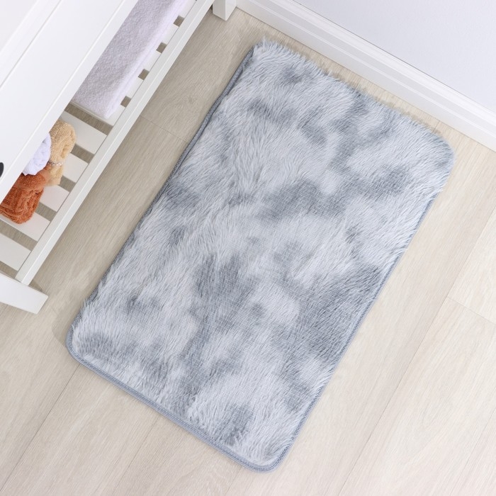 Коврик для дома Доляна &laquo;Пушистик&raquo;, 50&times;80 см, цвет серый
