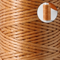 Нитки вощёные, плоские, 150D/16, 0,8 мм, 50 &plusmn; 2 м, цвет светло-оранжевый