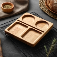 Блюдо для подачи Adelica, 20&times;18&times;1,8 см, пропитано маслом, берёза