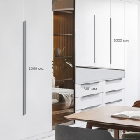 Ручка торцевая CAPPIO RT002, L=1000 мм, м/о 960 мм, цвет серый