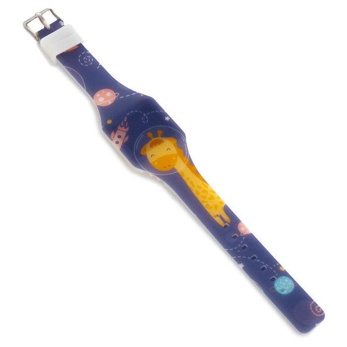 Часы наручные электронные, детские, Часы наручные электронные, детские, "Жираф", ремешок l-22.5 см