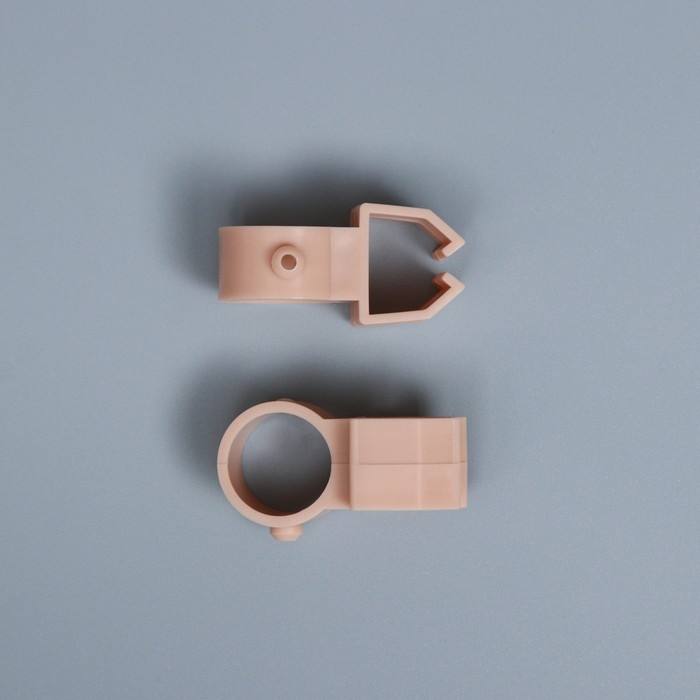 Карниз двухрядный, ширина 120 см, d=28 мм, пластиковые элементы, цвет дуб