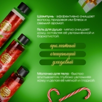 Новый год. Новогодний подарочный набор косметики &laquo;Новогодние огни&raquo;, с ароматом миндаля и розы. Красная серия